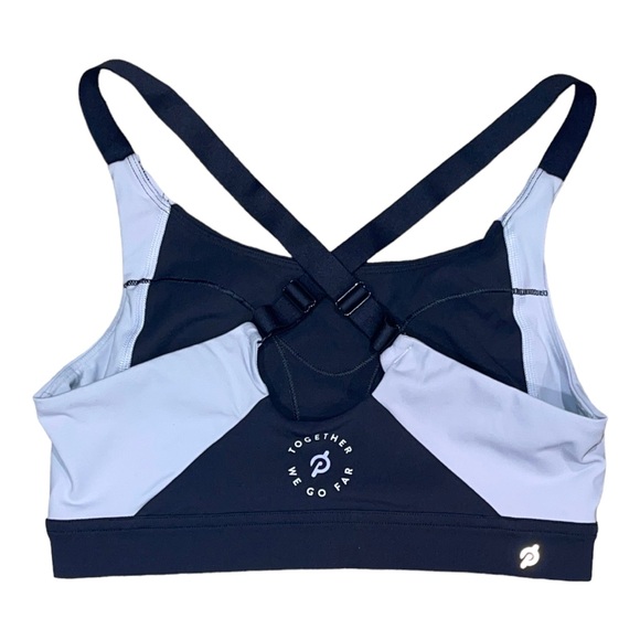 Peloton Together We Go Far Grey colour Block Sports Bra Size Small - Picture 6 of 8